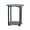 Grey, variant on Household Essentials Jamestown Round Side End Table with Storage Shelf Black Oak Wood Grain and Black Metal