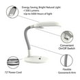 thumbnail image 3 of Lavish Home Natural Sunlight Gooseneck Desk and Table Lamp (White), 3 of 5