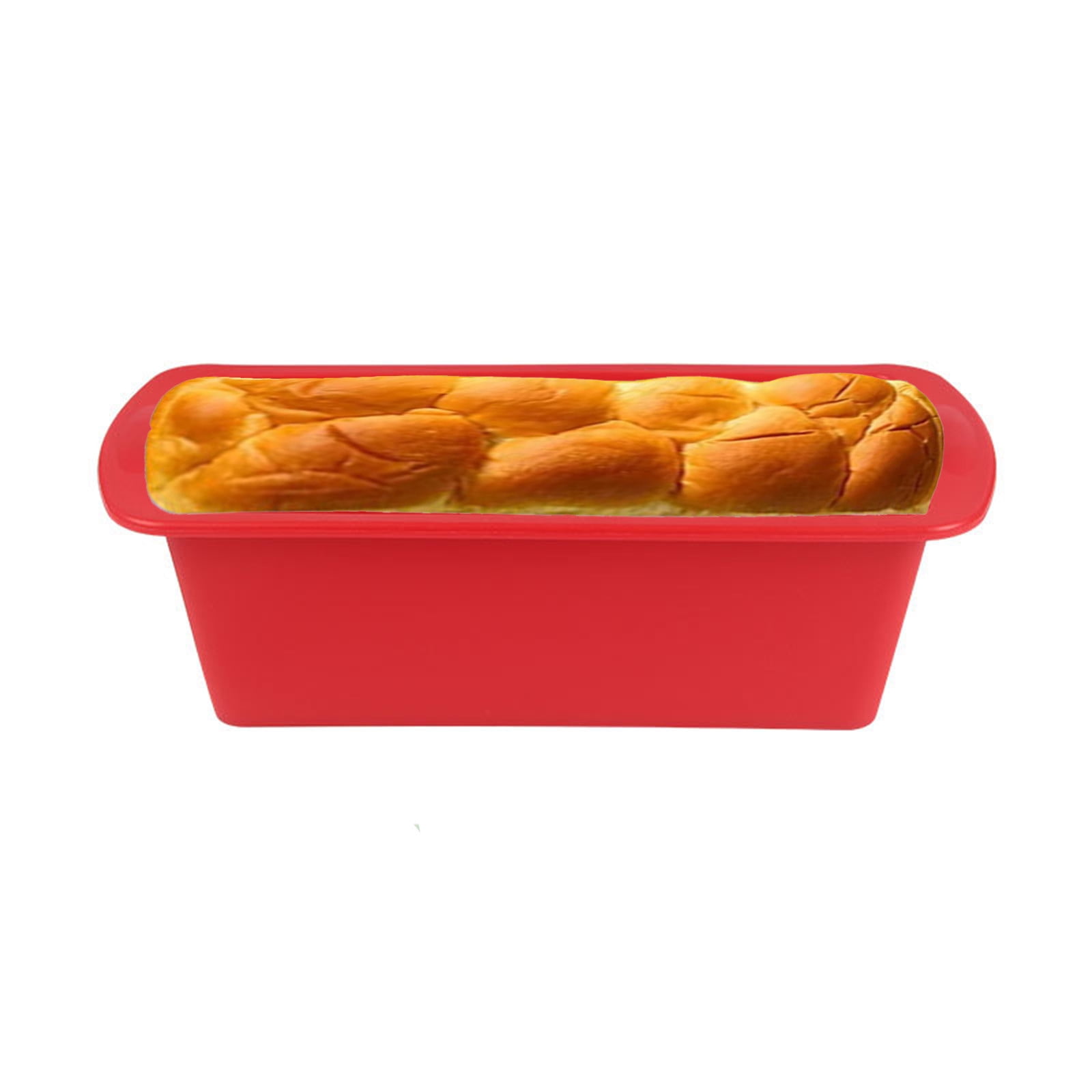 Nalchios Silicone Mini Loaf Pan Set of 6, Non-Stick Easy Release Rectangle Mini Bread Pan, Hot Dog Buns Mold, Flexible BPA FR