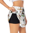 thumbnail image 3 of Lsque Cute Farm Printed Women's Running Shorts with Liner Pockets,Elastic Quick Dry Workout Athletic Gym Yoga Shorts,Womens High Waist Shorts-Large, 3 of 9