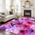 thumbnail image 3 of Area Rug for Living Room, Spring Floral Non-Slip Indoor Large Carpet for Bedroom/Dining Room, Watercolor Flowers Leaves Vintage Washable Low-Profile Rectangle Floor Runner Rugs - 5 x 8 Ft, 3 of 7