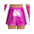 thumbnail image 6 of TSSOE 2-piece Sequins Jazz Hip Hop Dance Outfits for Girls Sleeveless Criss Cross Back Crop Top with Shorts Set Dancewear Hot Pink 14, 6 of 7