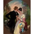 thumbnail image 3 of Franz Dobiaschofsky 15x18 Black Modern Framed Museum Art Print Titled - Faust and Gretchen in the 19th Century (1848), 3 of 5