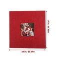 thumbnail image 2 of OULII Memory Film Album Photo Album Red Linen Cover Adhesive Film 1Pack, 2 of 8