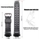 thumbnail image 4 of Accesorios de reloj para Caiso GW-3500B GW-3000B GW-2500B GW1500B Correa de reloj para hombre Banda de goma de resina deportiva impermeable de color naranja, 4 of 5