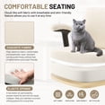 thumbnail image 6 of Criss Cross Chair with Flip-up Armrests, Wide Cross Legged Office Chair, Fabric Ergonomic Desk Chair with Wheels, Lumbar Support, Swivel Vanity Chair for Home Office, Bedroom, Study, 6 of 8