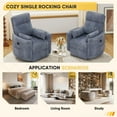 thumbnail image 2 of Furmax 360° Swivel Recliner Power Massage Rocker Chair Adult Glider Rocker with 2 Comfy Pillows for Nursery,Corduroy Gray, 2 of 7