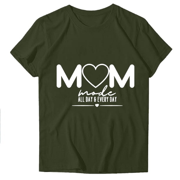 Blusas de Manga Corta para las Mujeres Divertido Impreso Cuello Redondo Tee, Vintage Humor Gráfico Blusas de Primavera para las Mujeres