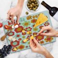 thumbnail image 3 of Groovy Cutting Board, Petals of Retro Colors Old Fashioned Style Revival Art, Decorative Tempered Glass Cutting and Serving Board, Large Size, Mint Green Orange Red, by Ambesonne, 3 of 3
