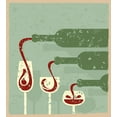 thumbnail image 3 of Wine Duvet Cover Set, Grungy Aged Display with Wine Pouring into Glasses Retro, Decorative 3 Piece Bedding Set with 2 Pillow Shams, King Size, Almond Green Olive Green, by Ambesonne, 3 of 3