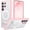 Pink, variant on Magnetic Galaxy S26 Ultra Matte Case, Military-Grade Anti-Drop Non-Slip Cover with Built-In Kickstand,Clear