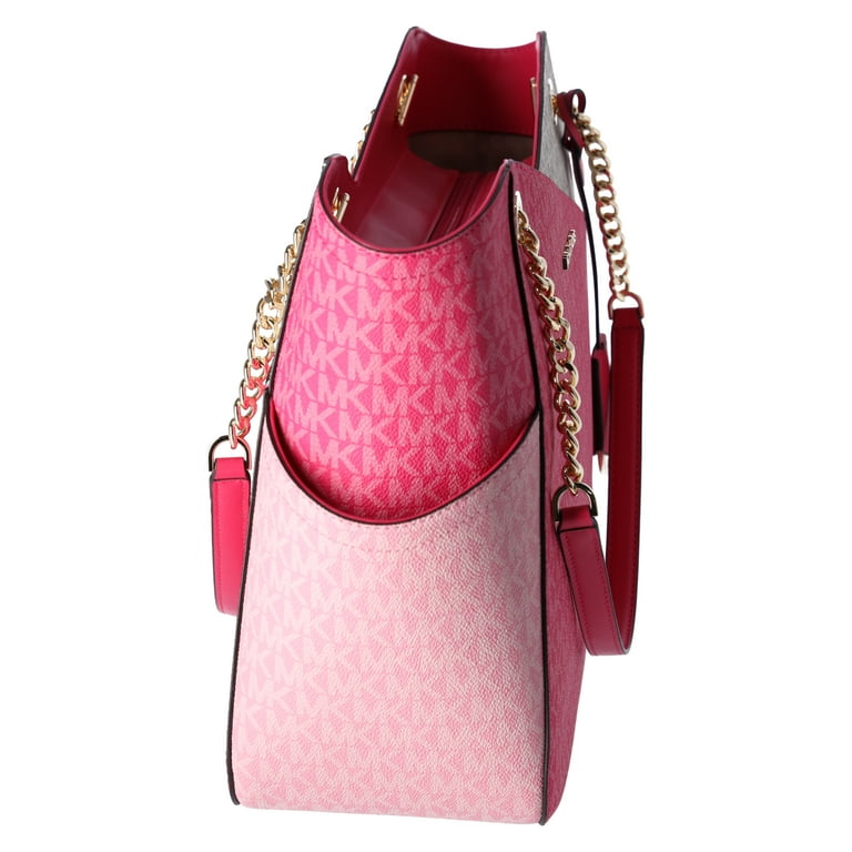 Michael Kors Jet Set Large Chain Tote, Electric Pink Multi