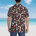 thumbnail image 3 of Lsque Rose Rabbit pattern Hawaiian Shirt for Men, Unisex Summer Beach Casual Short Sleeve Button Down Shirts-X-Large, 3 of 9