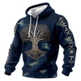 thumbnail image 4 of Chandail à Capuchon en Tricot avec Imprimé – Chandail à Capuchon Confortable pour Hommes pour un Port Quotidien Décontracté et un Style de Rue Confortable, 4 of 4