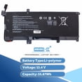 thumbnail image 2 of MB04XL Battery for HP 844204-850 HP Envy X360 M6 15-AQ AR 843538-541 HSTNN-UB6X 15.4V 55.67Wh 3615mAH, 2 of 6