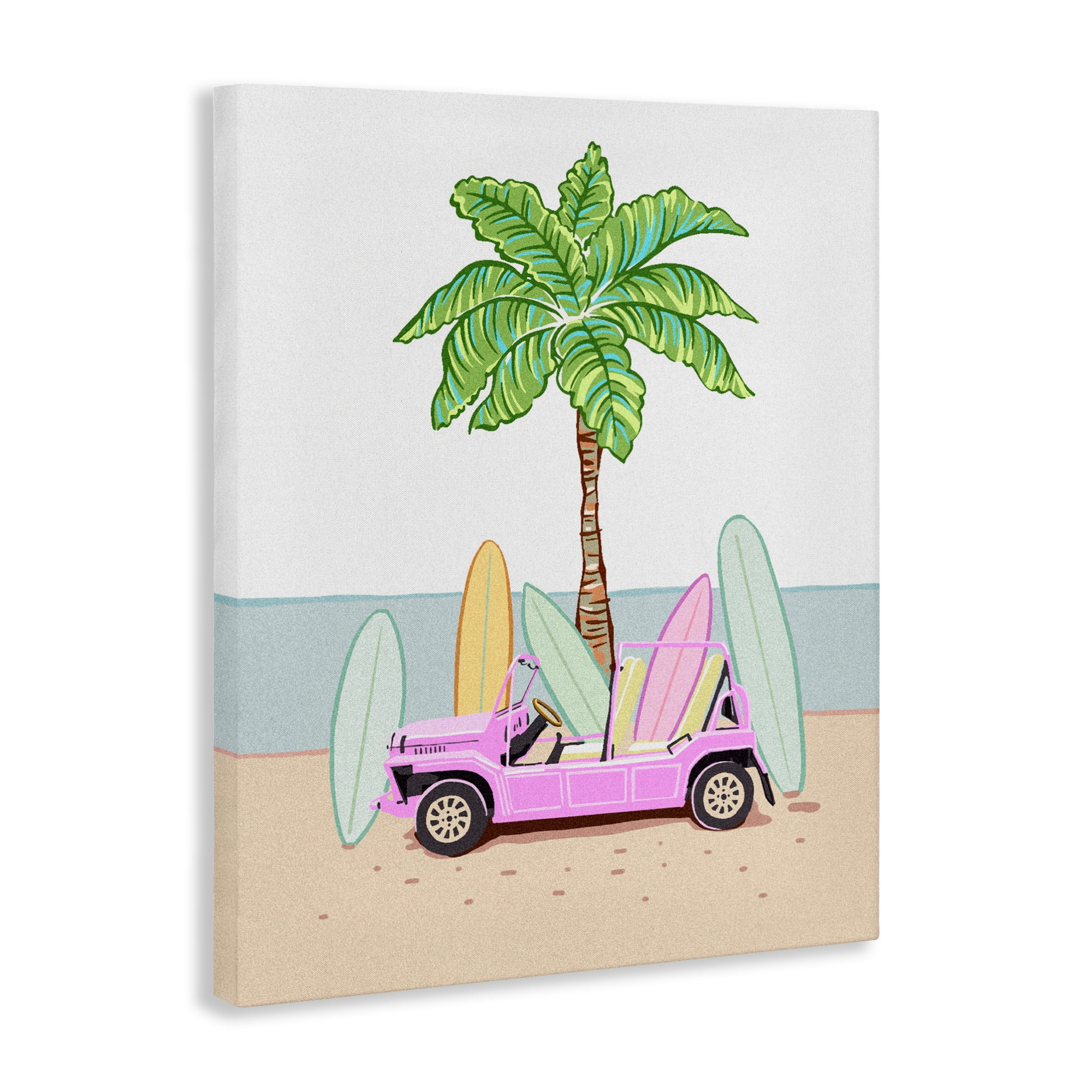 Surfboard Filled Car Canvas Wall Art, design by Ziwei Li