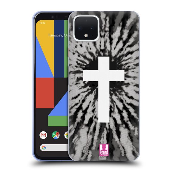 Head Case Designs Tie Dye Mix Cross Sign Soft Gel Case Compatible with Google Pixel 4