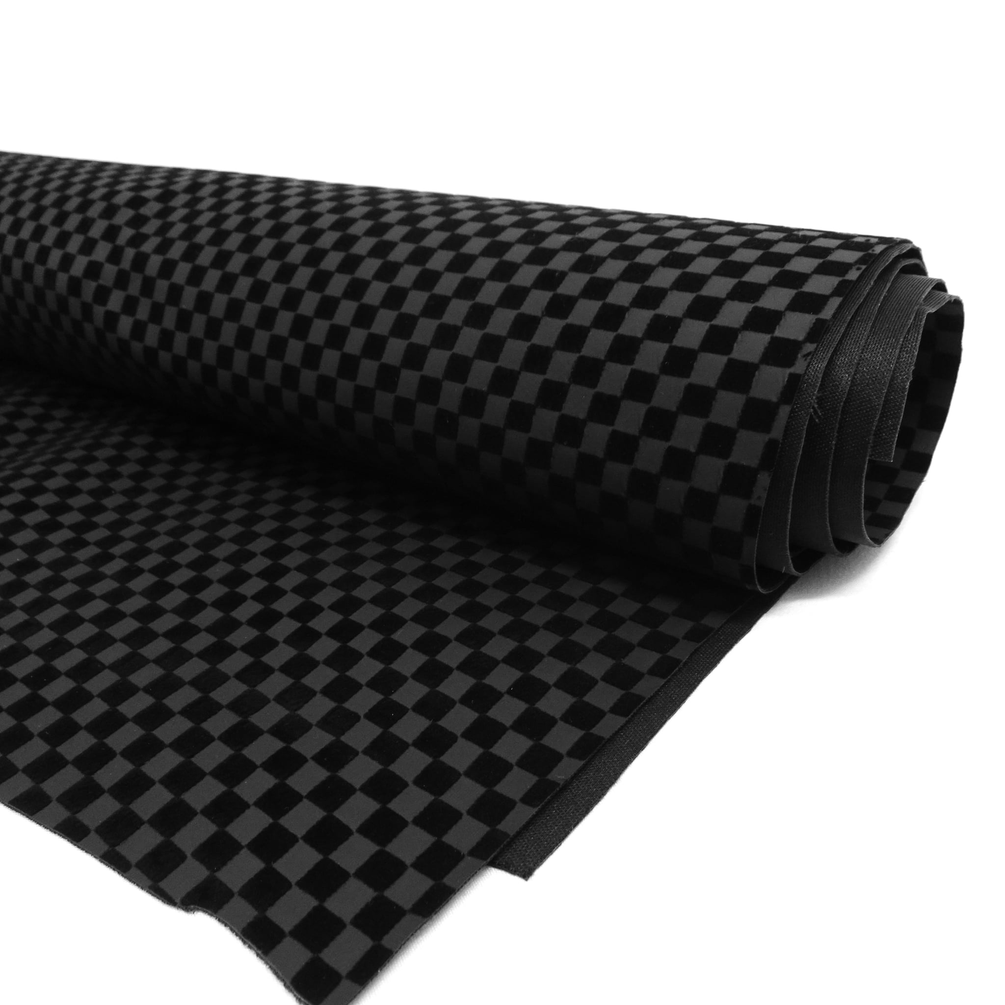 Waverly Inspirations By-the-Yard Checkered Faux Leather Fabric, Black, 60” Wide for Crafts & DIY Projects