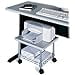 thumbnail image 3 of Safco Onyx Under-Desk Utility Cart & Multi-Use Printer Stand, Printer Table for Home Office, Mobile Rolling Cart with Steel Shelf, Gray, 3 of 4