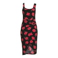 thumbnail image 5 of No Boundaries Juniors Sleeveless Midi Wrap Dress, 5 of 5