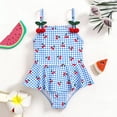thumbnail image 6 of MEZZALL Swimwear Girls Summer Swim Dress With 3D Cherry Print Strappy Ruffle Piece Swimsuit For Beach Pool Bohemian With Cartoon / Flower Print Beachwear, 6 of 9
