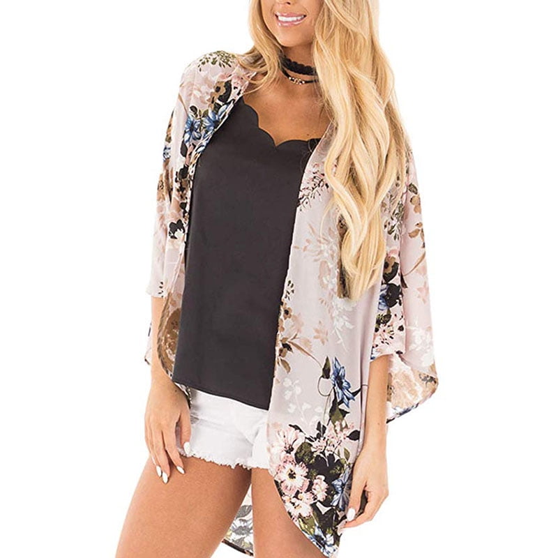 floral chiffon cardigan