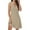Khaki, variant on AOOCHASLIY Ladies Dress Solid Simple Tank Dress, Casual Crew Neck Sleeveless Mini Dress, Women's Clothing