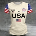 thumbnail image 2 of MEICHEN Women's Summer Cotton Retro 4th of July Tops Short Sleeve 250th Anniversary Usa Graphic Tees Patriotic Blouses Round Neck T Shirts, 2 of 3