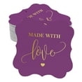 thumbnail image 1 of Inkdotpot Pack Of 100 Made With Love Wedding Paper Tags DIY Craft Bracket Shape Real Gold Foil Hang Tags, 1 of 7