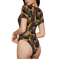 thumbnail image 3 of The Xecao German Shepherd Dog Women's Crew Neck Body Suit, a short-sleeved bodysuit and basic swimsuit, both comfort and style for dating and daily life, 3 of 9