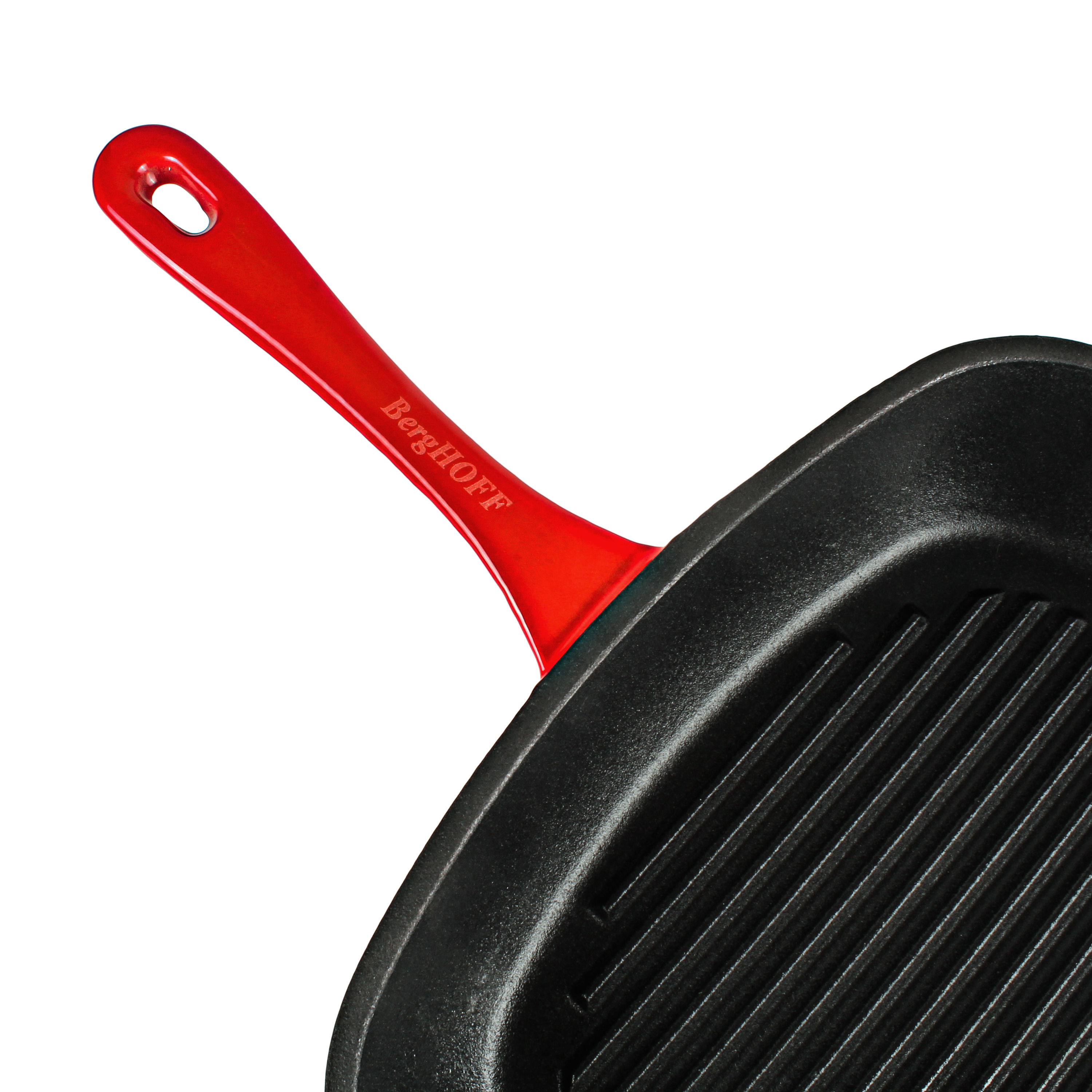 BergHOFF Neo Cast Iron Square Grill Pan 11", Red