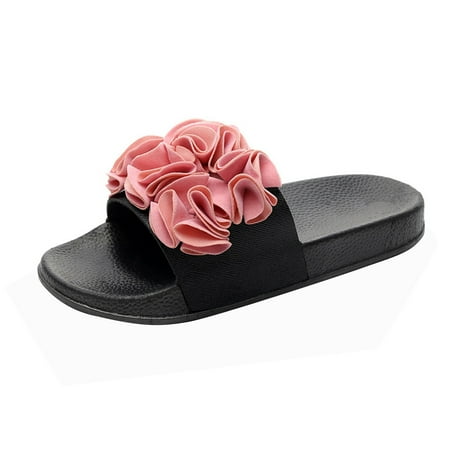 

Dressy Sandals Women Craft Big Flower Craft Beach Shoes Pink 41