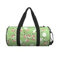 thumbnail image 3 of Rocae Cute Frog2 Print Round Travel Duffel Bag and Fitness Bag, Women's Waterproof Weekend Tote, Men's Travel and Fitness Essentials, 3 of 8