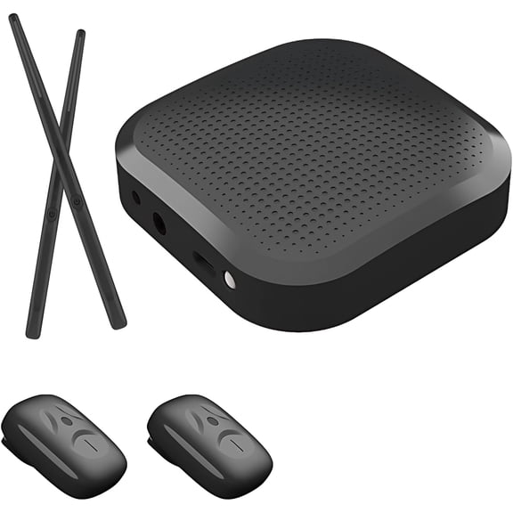 Virtual Electronic Drum Set With Foot Pedals And Drumsticks,Bluetooth and 8 Sounds,smart electronic drum set Machine for Beginners Adults Kids Gift(1Set,Balck)