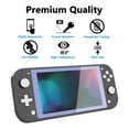 thumbnail image 4 of eXtremeRate 2 Pack Light Violet Border Transparent HD Clear Saver Protector Film, Tempered Glass Screen Protector for Nintendo Switch Lite, 4 of 10