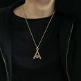 thumbnail image 4 of Daolelai Baseball Bat Diamond Gold-Plated Necklace, 4 of 8