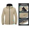 thumbnail image 4 of Little Donkey Andy Men’s Lightweight Breathable Hooded Windbreaker Golf Jacket Windproof UPF50+ for Running Travel Hiking Khaki Size XL, 4 of 6