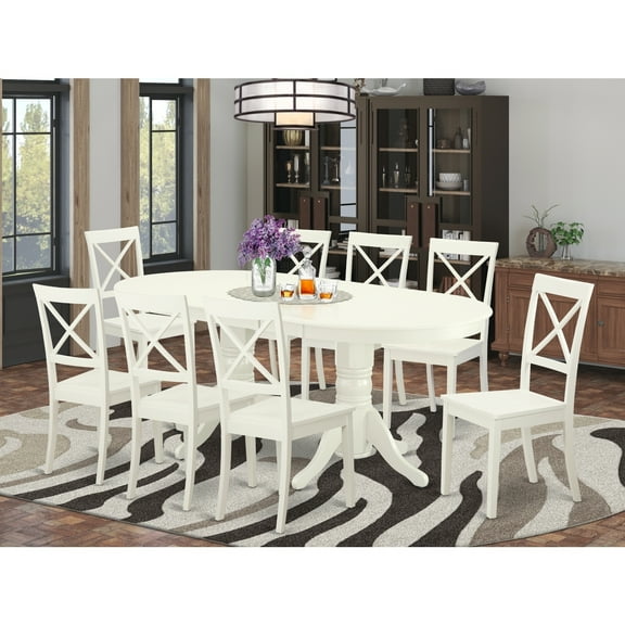 Southwestern 9-Piece Kitchen Dining Set - Butterfly Leaf Table8 Chairs