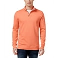 thumbnail image 2 of Club Room Mens Quarter-Zip Sweatshirt, Orange, Medium, 2 of 2