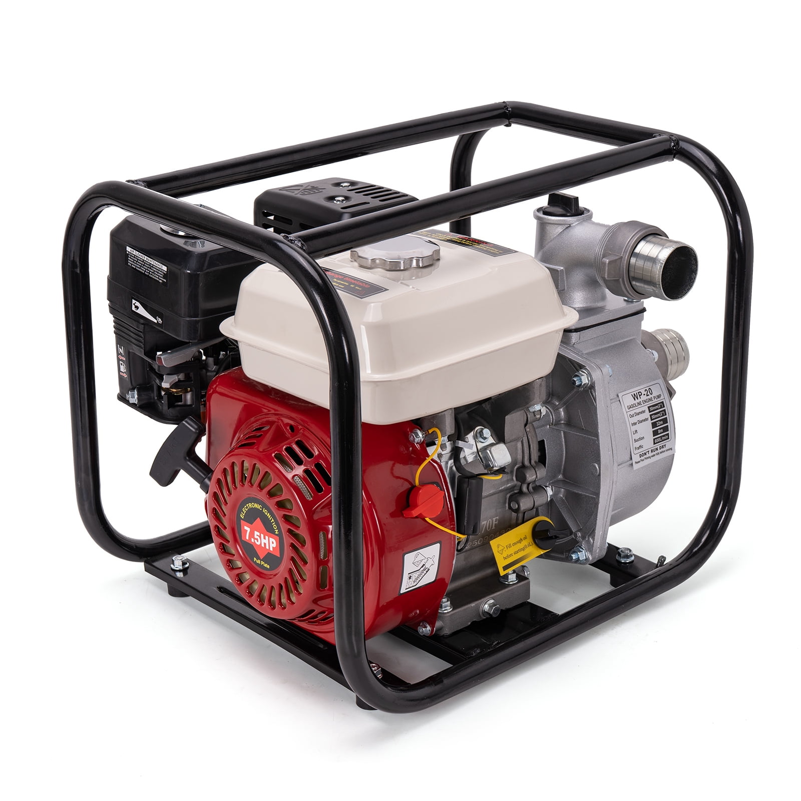 7.5HP Gas-Power Water Irrigation Transfer Pump, 2 Inch Semi Trash Water Pump