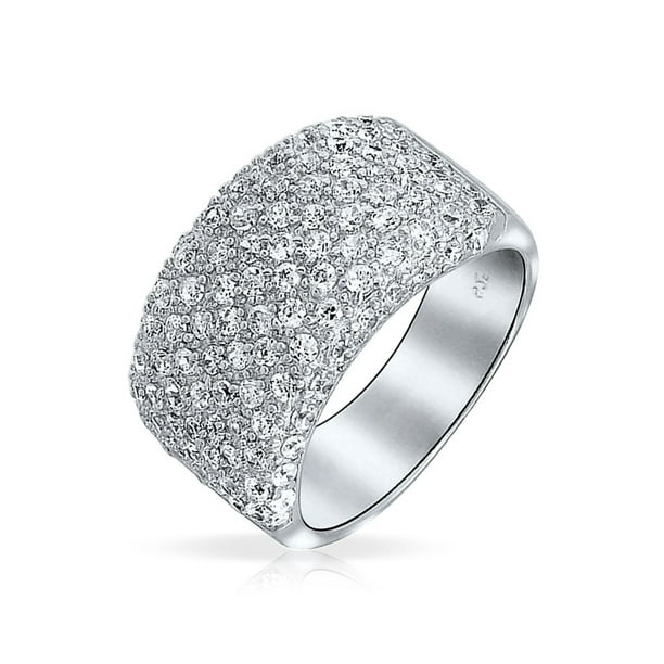 Bling Jewelry Wide Pave AAA CZ Cubic Zirconia Fashion Anniversary