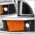 thumbnail image 5 of DNA Motoring  For 97-04 Dodge Dakota Durango Black Amber Corner Headlight Bumper Parking Lamps, 5 of 7