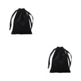 thumbnail image 4 of Matsuzay Bolsas con cordón Bolsas duraderas y reutilizables para aplicaciones amplias Bolsas de joyería fáciles de usar súper suaves negro negro 2Conjunto, 4 of 6