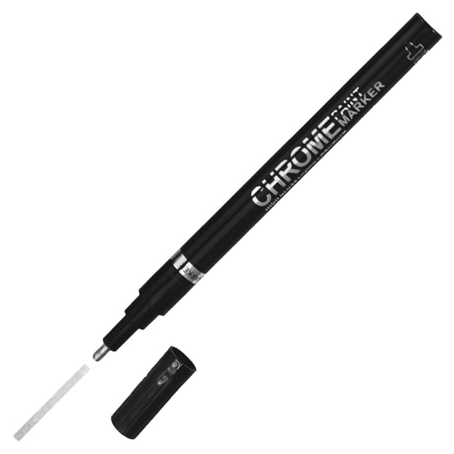 Rotuladores plateados VentDepot SparkSilver 1 Pza Indeleble Punta cuña de 2mm