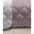 thumbnail image 3 of Geometric Down Alternative Comforter, Soft Pale Colored Repeating Curly Wavy Grid Like Elements Pattern, Microfiber Quilt for All Season, 5 Sizes, Cream Blush Pastel Yellow, by Ambesonne, 3 of 3
