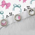 thumbnail image 4 of Homewish Cartoon Bow Tie Black Out Curtains for Teens Boys Girls,Blue Pink Curtains Pack of 2 (42x63 Each),Cow Print Bedroom Curtains,Breathable Home Decor, 4 of 6