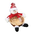 thumbnail image 2 of Hand Woven Basket Christmas Desktop Decoration, Christmas Storage Basket, Stylish Fruit Basket Food Basket for Kitchen Snowman, 2 of 8