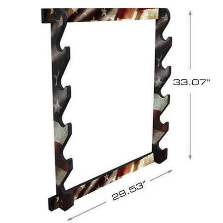 Rush Creek Creations 38-4046 Americana Patriotic 5 Gun Wall Storage Display Rack
