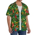 thumbnail image 2 of Sikiie Cute Christmas Stocking Bear Men's Cuban Shirt, Hawaiian Shirts, Business Casual Button Down Shirts, Short Sleeve Shirt-4X-Large, 2 of 5