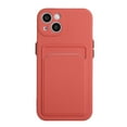 thumbnail image 2 of Allytech Case Compatible with iPhone 13, [Card Holder] [Soft TPU] [Ultra Slim & Lightweight] Shockproof Anti-Fingerprint Case for iPhone 13 - Rose, 2 of 7